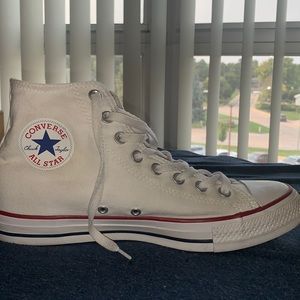 White converses. High top chucks